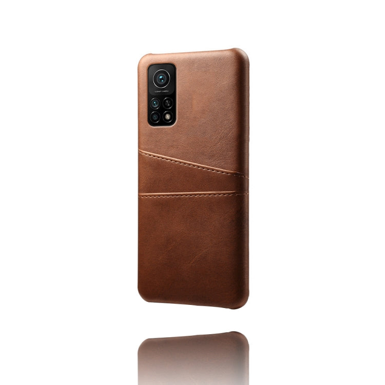 For Xiaomi Mi 10T Pro 5G Calf Texture PC + PU Leather Back Cover Shockproof Case with Dual Card Slots