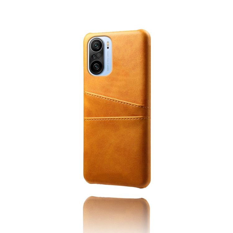 For Xiaomi Mi 11i 5G Calf Texture PC + PU Leather Back Cover Shockproof Case with Dual Card Slots