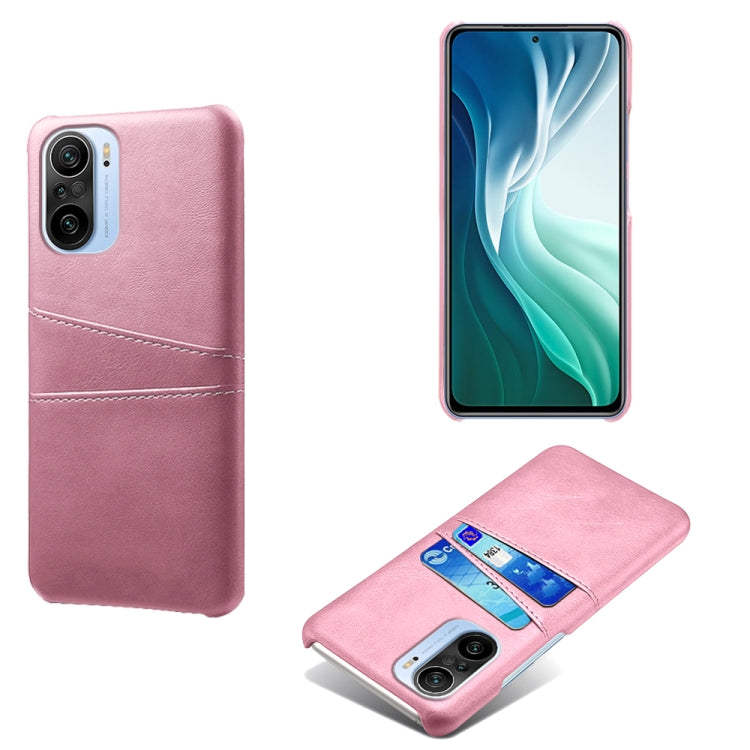 For Xiaomi Mi 11i 5G Calf Texture PC + PU Leather Back Cover Shockproof Case with Dual Card Slots
