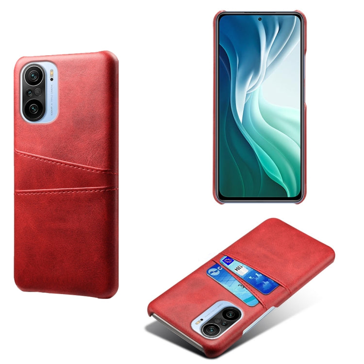 For Xiaomi Mi 11i 5G Calf Texture PC + PU Leather Back Cover Shockproof Case with Dual Card Slots
