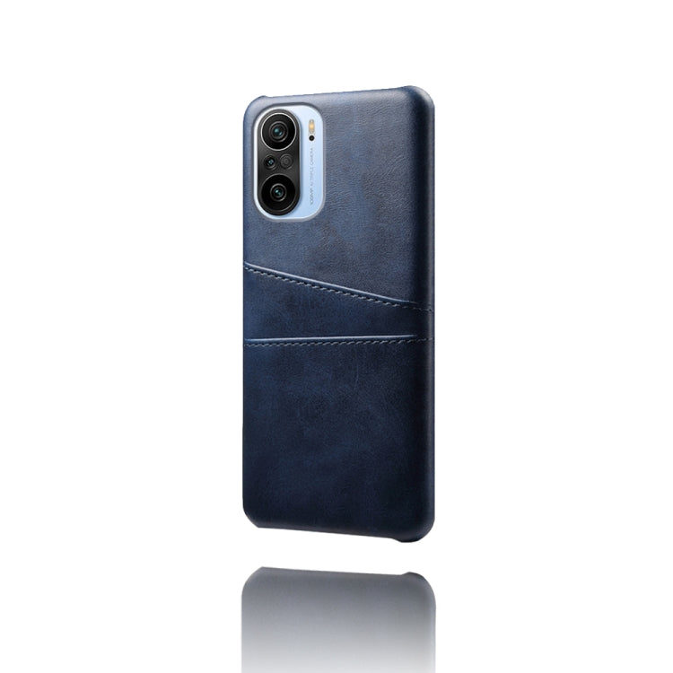 For Xiaomi Mi 11i 5G Calf Texture PC + PU Leather Back Cover Shockproof Case with Dual Card Slots