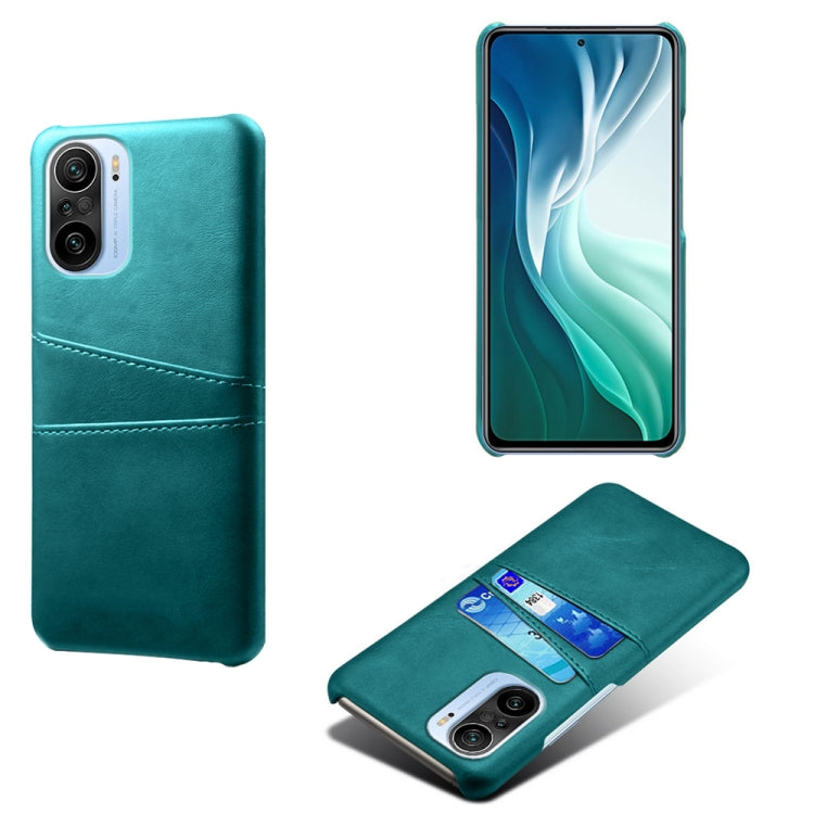 For Xiaomi Mi 11i 5G Calf Texture PC + PU Leather Back Cover Shockproof Case with Dual Card Slots