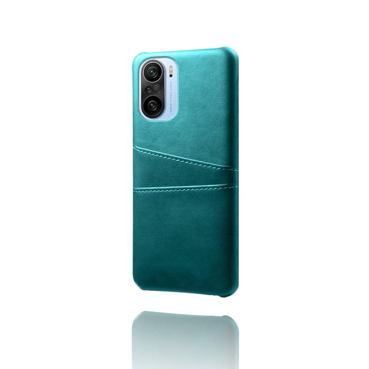 For Xiaomi Mi 11i 5G Calf Texture PC + PU Leather Back Cover Shockproof Case with Dual Card Slots
