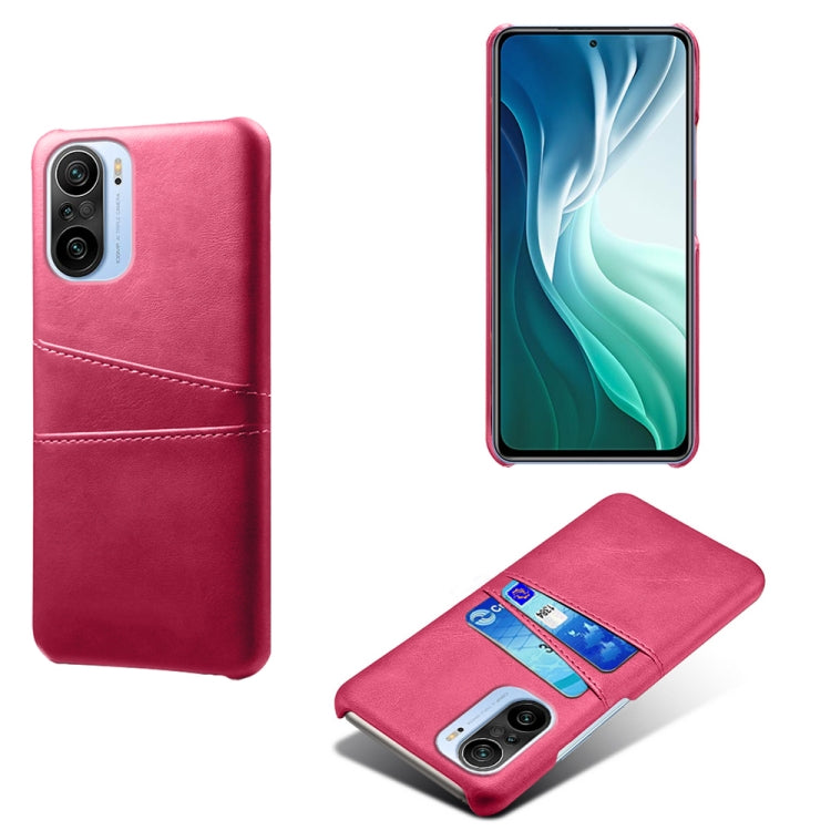 For Xiaomi Mi 11i 5G Calf Texture PC + PU Leather Back Cover Shockproof Case with Dual Card Slots