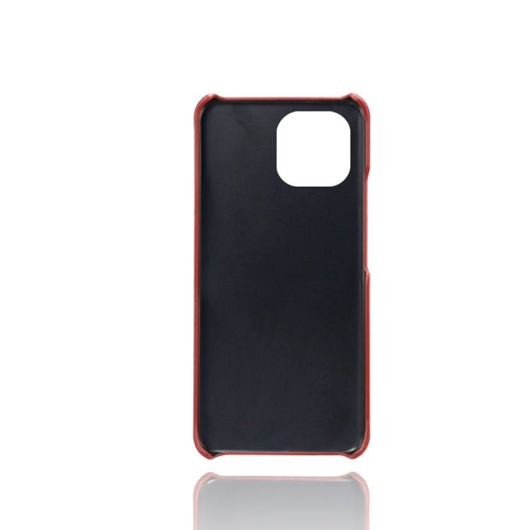 For Xiaomi Mi 11 Lite 5G Calf Texture PC + PU Leather Back Cover Shockproof Case with Dual Card Slots