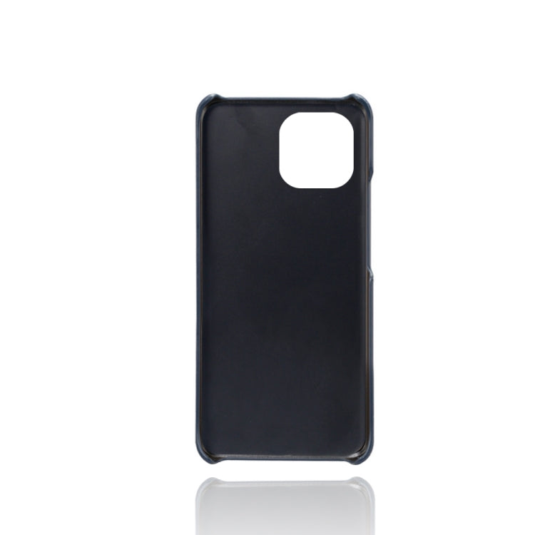 For Xiaomi Mi 11 Lite 5G Calf Texture PC + PU Leather Back Cover Shockproof Case with Dual Card Slots