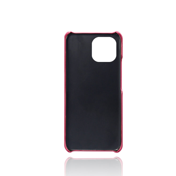 For Xiaomi Mi 11 Lite 5G Calf Texture PC + PU Leather Back Cover Shockproof Case with Dual Card Slots
