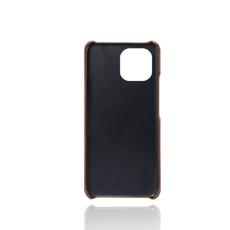 For Xiaomi Mi 11 Lite 5G Calf Texture PC + PU Leather Back Cover Shockproof Case with Dual Card Slots