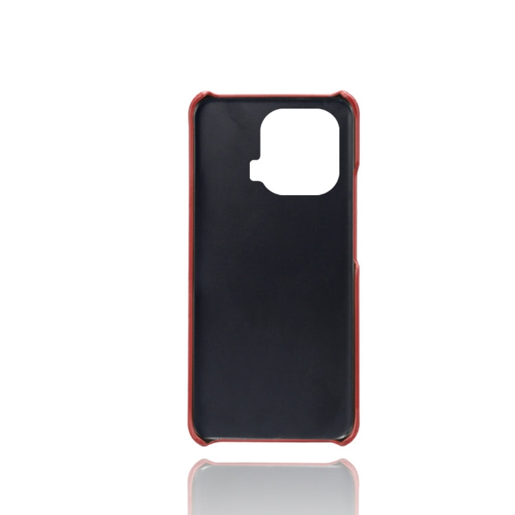 For Xiaomi Mi 11 Pro 5G Calf Texture PC + PU Leather Back Cover Shockproof Case with Dual Card Slots