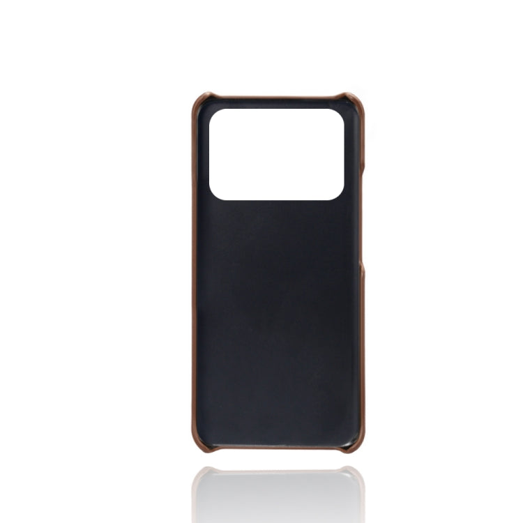 For Xiaomi Mi 11 Ultra Calf Texture PC + PU Leather Back Cover Shockproof Case with Dual Card Slots