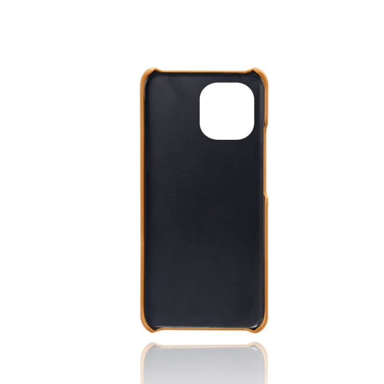 For Xiaomi Mi 11 Calf Texture PC + PU Leather Back Cover Shockproof Case with Dual Card Slots