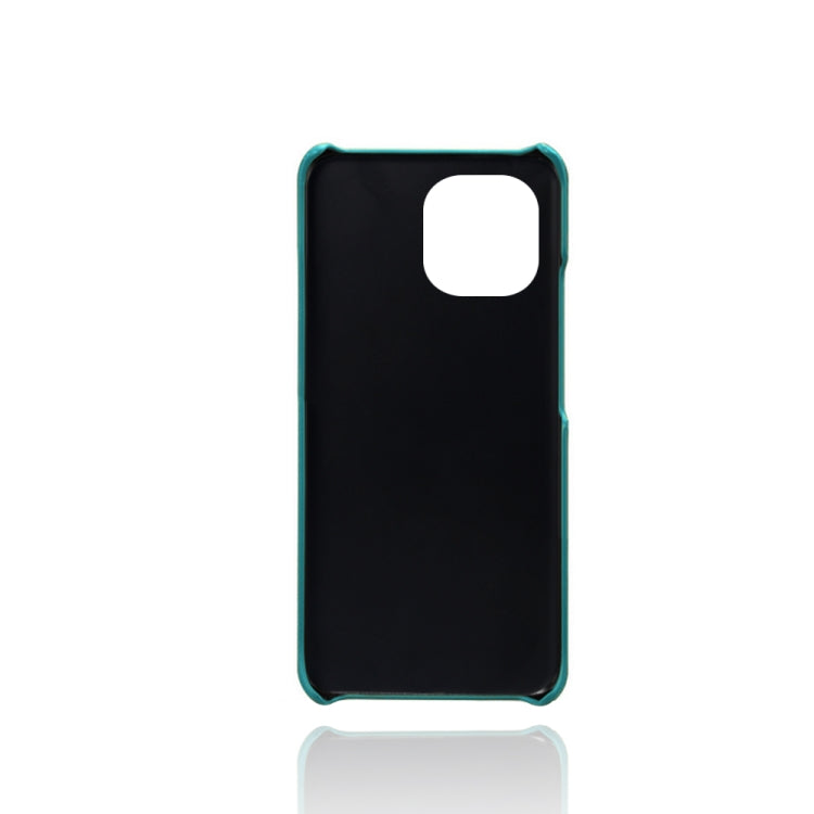 For Xiaomi Mi 11 Calf Texture PC + PU Leather Back Cover Shockproof Case with Dual Card Slots