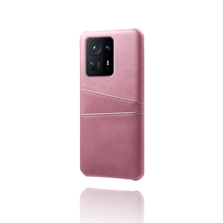For Xiaomi Mi Mix 4 5G Calf Texture PC + PU Leather Back Cover Shockproof Case with Dual Card Slots