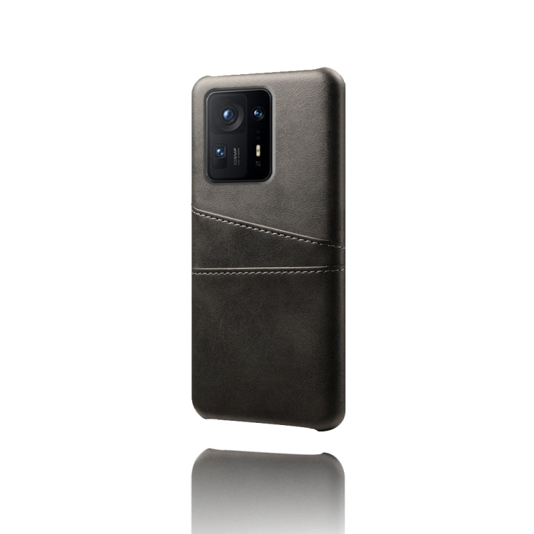 For Xiaomi Mi Mix 4 5G Calf Texture PC + PU Leather Back Cover Shockproof Case with Dual Card Slots