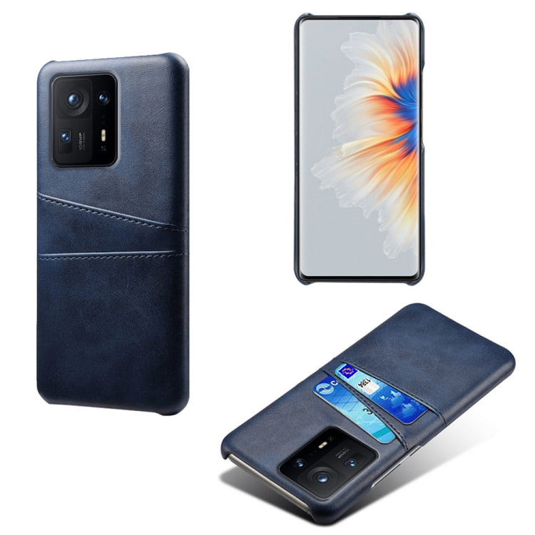 For Xiaomi Mi Mix 4 5G Calf Texture PC + PU Leather Back Cover Shockproof Case with Dual Card Slots