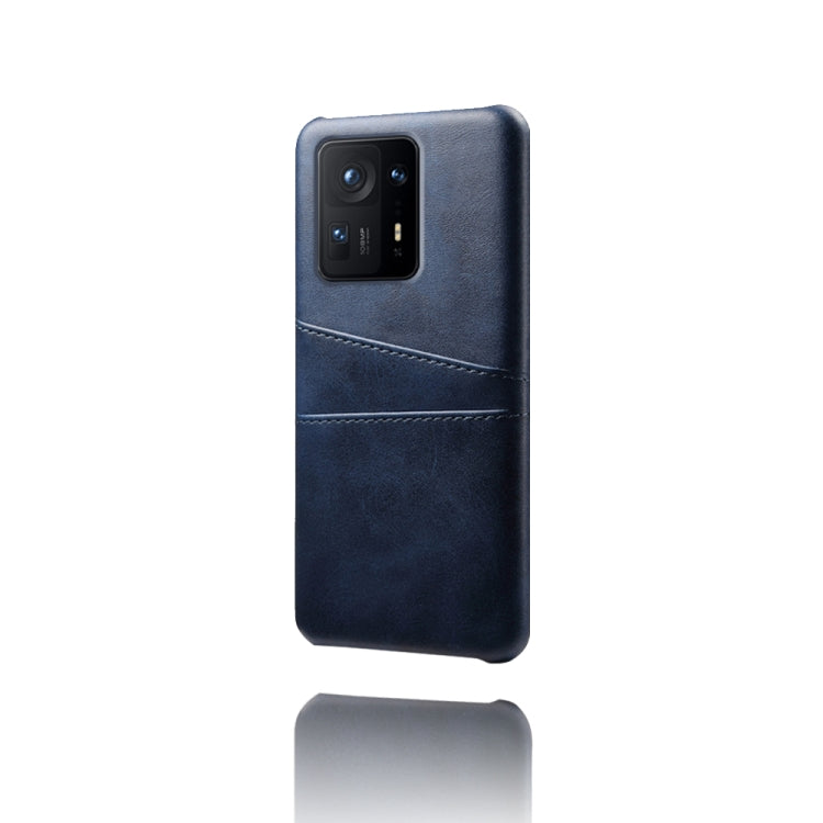 For Xiaomi Mi Mix 4 5G Calf Texture PC + PU Leather Back Cover Shockproof Case with Dual Card Slots