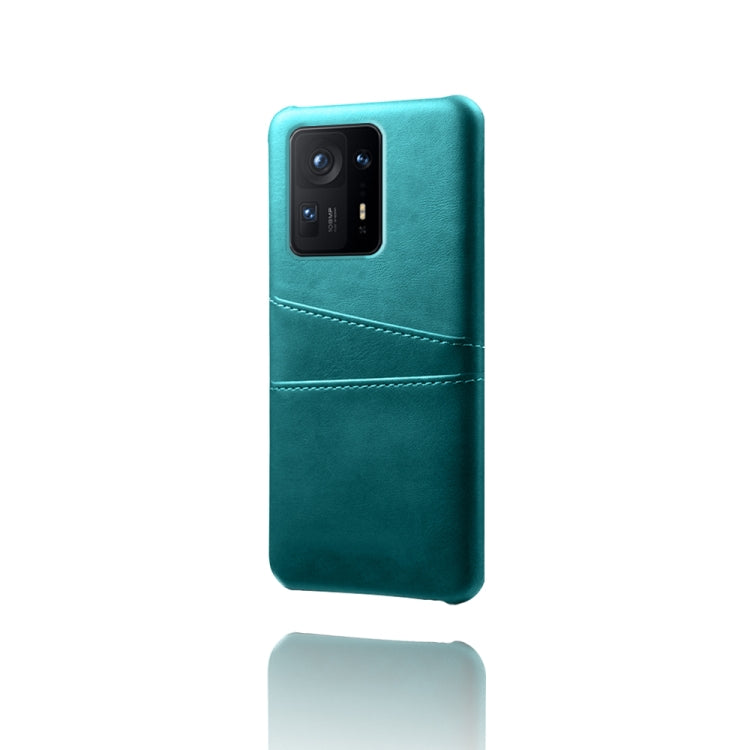 For Xiaomi Mi Mix 4 5G Calf Texture PC + PU Leather Back Cover Shockproof Case with Dual Card Slots
