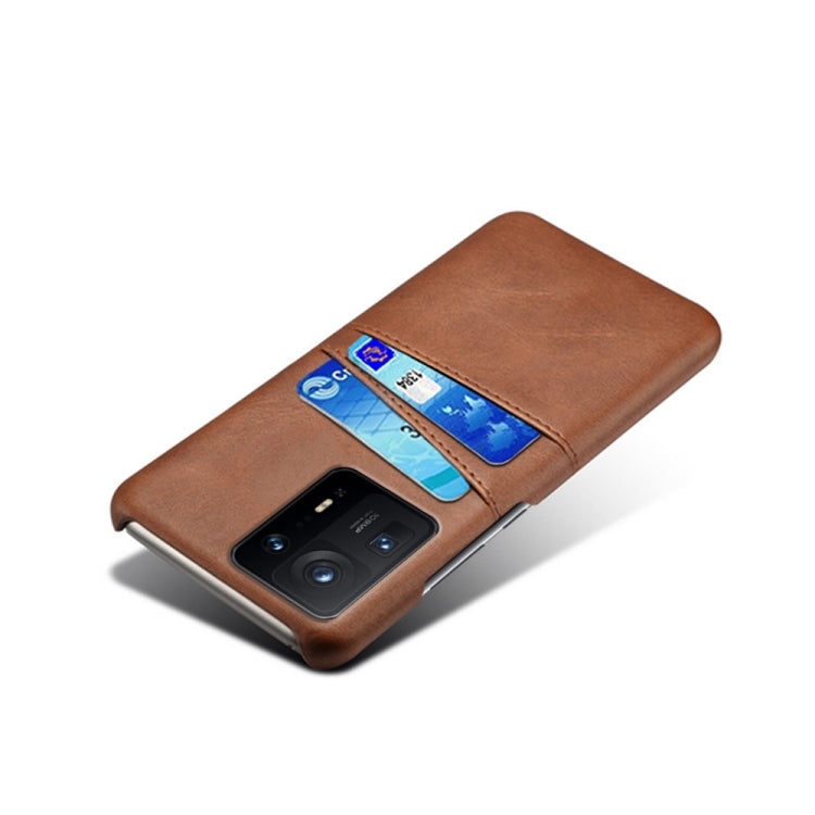 For Xiaomi Mi Mix 4 5G Calf Texture PC + PU Leather Back Cover Shockproof Case with Dual Card Slots