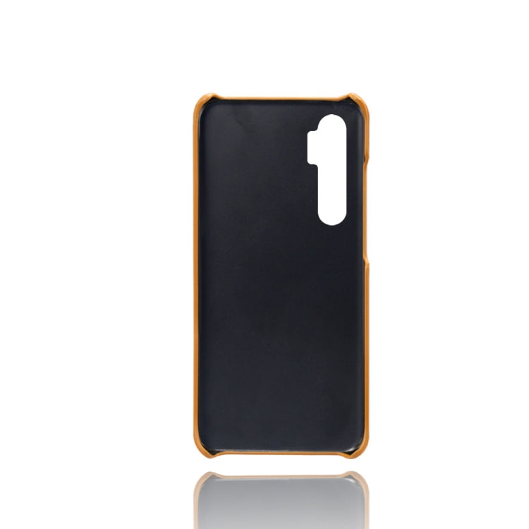 For Xiaomi Mi Note 10 Lite Calf Texture PC + PU Leather Back Cover Shockproof Case with Dual Card Slots