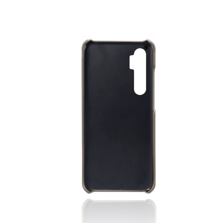 For Xiaomi Mi Note 10 Lite Calf Texture PC + PU Leather Back Cover Shockproof Case with Dual Card Slots