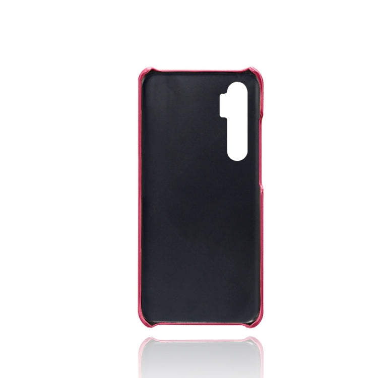 For Xiaomi Mi Note 10 Lite Calf Texture PC + PU Leather Back Cover Shockproof Case with Dual Card Slots