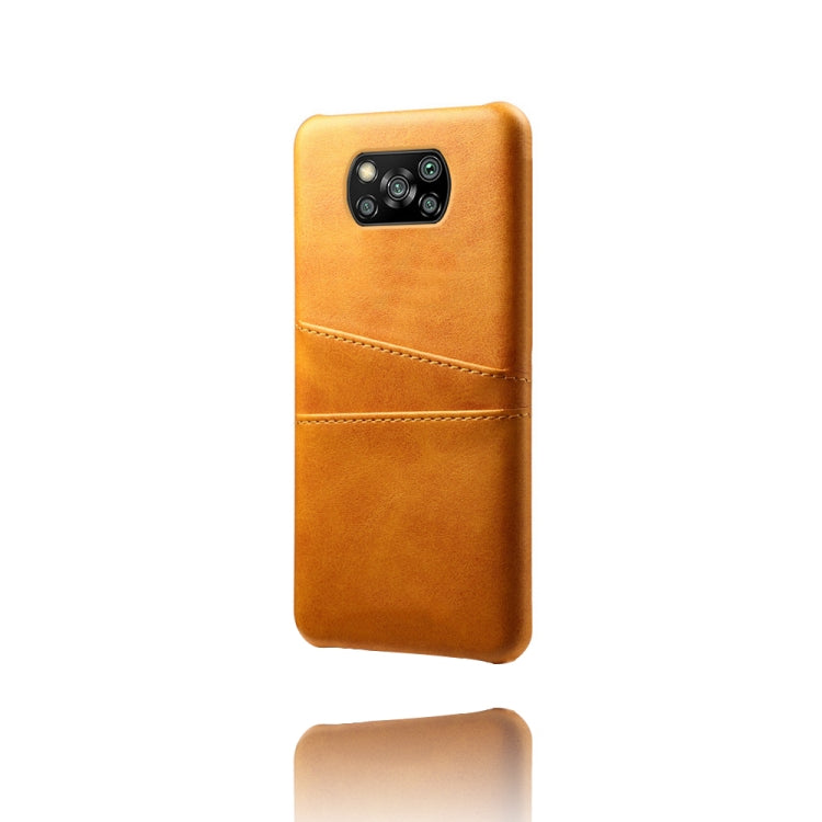 For Xiaomi Poco X3 Calf Texture PC + PU Leather Back Cover Shockproof Case with Dual Card Slots