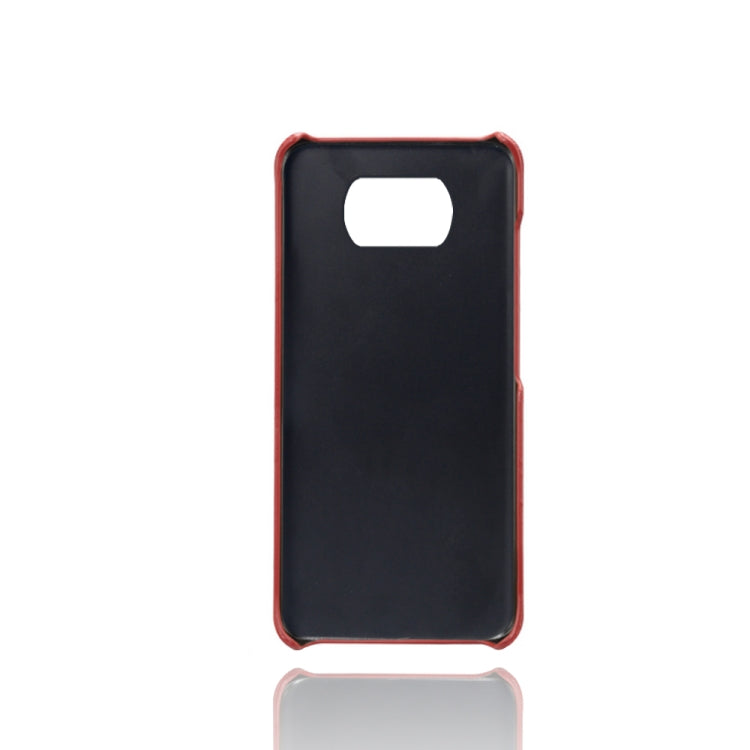 For Xiaomi Poco X3 Calf Texture PC + PU Leather Back Cover Shockproof Case with Dual Card Slots
