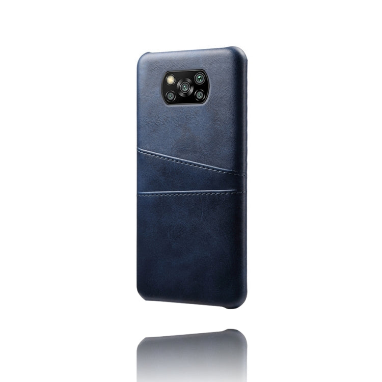 For Xiaomi Poco X3 Calf Texture PC + PU Leather Back Cover Shockproof Case with Dual Card Slots
