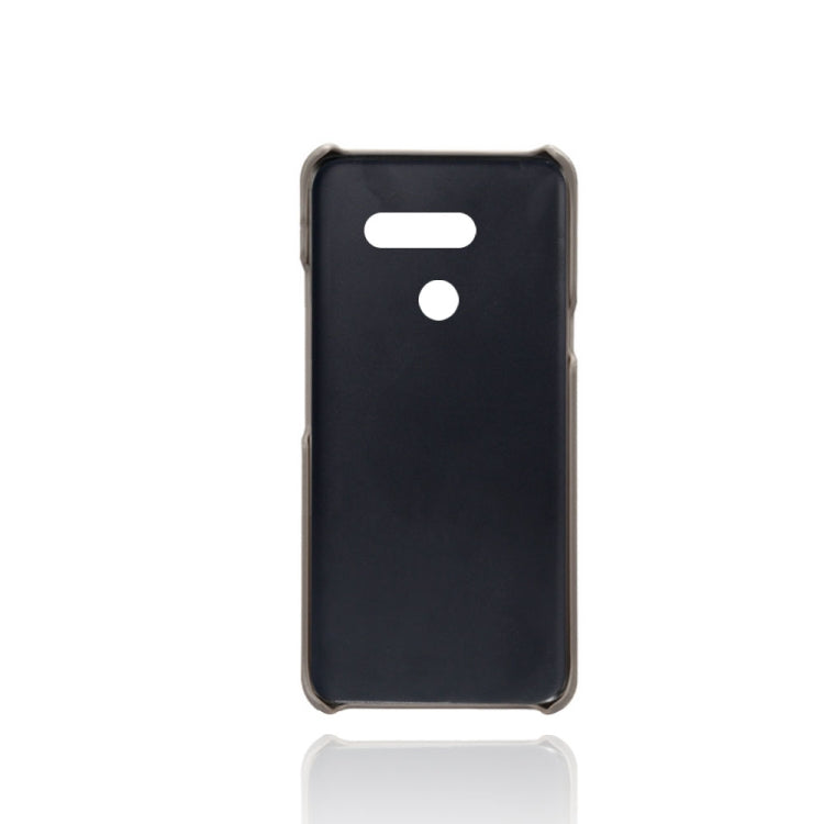 For LG G8 ThinQ Calf Texture PC + PU Leather Back Cover Shockproof Case with Dual Card Slots