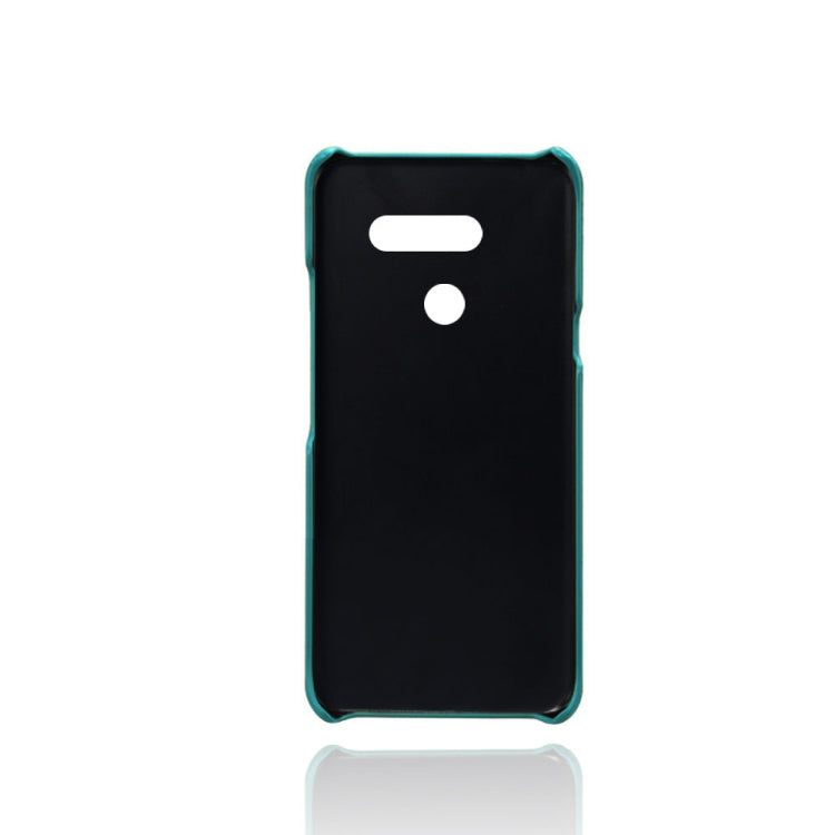 For LG G8 ThinQ Calf Texture PC + PU Leather Back Cover Shockproof Case with Dual Card Slots