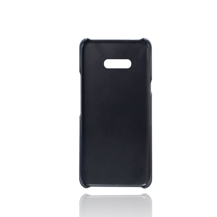 For LG G8X ThinQ Calf Texture PC + PU Leather Back Cover Shockproof Case with Dual Card Slots