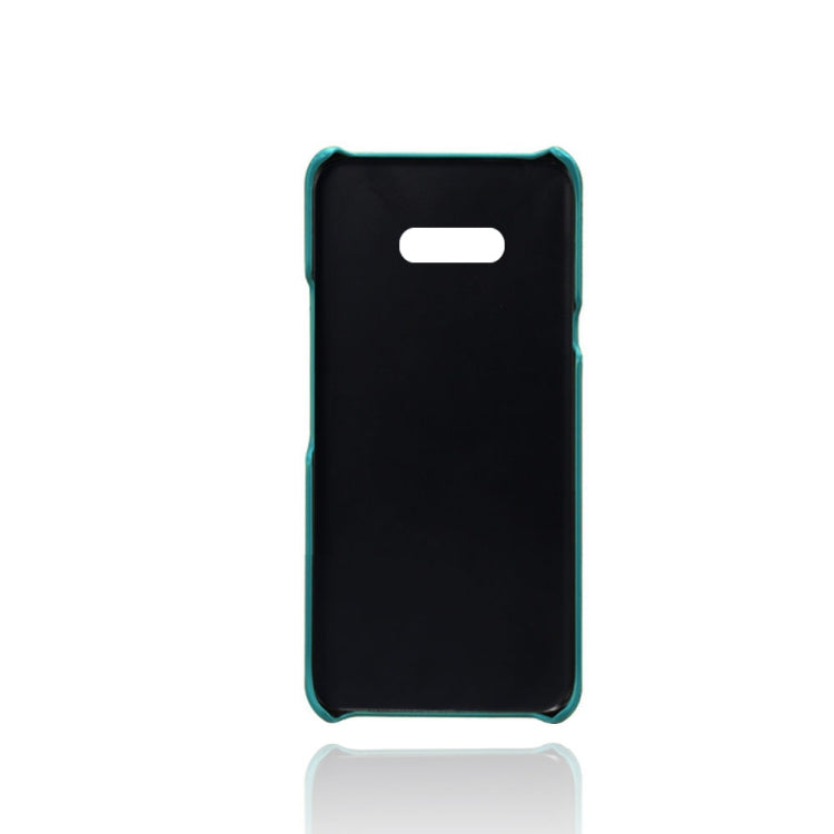 For LG G8X ThinQ Calf Texture PC + PU Leather Back Cover Shockproof Case with Dual Card Slots