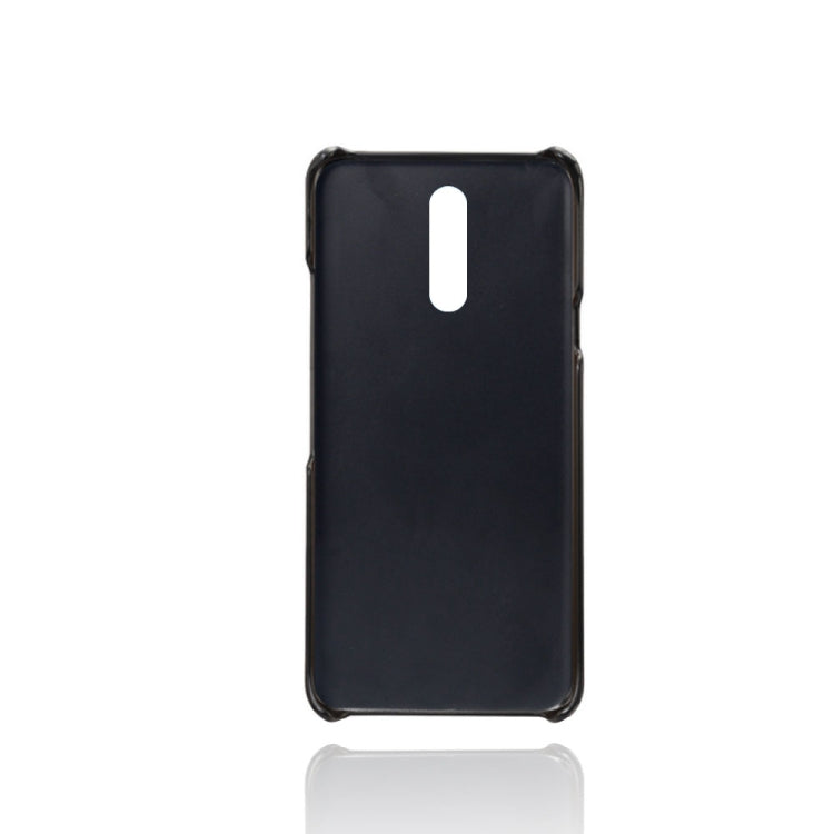 For LG K40 Calf Texture PC + PU Leather Back Cover Shockproof Case with Dual Card Slots