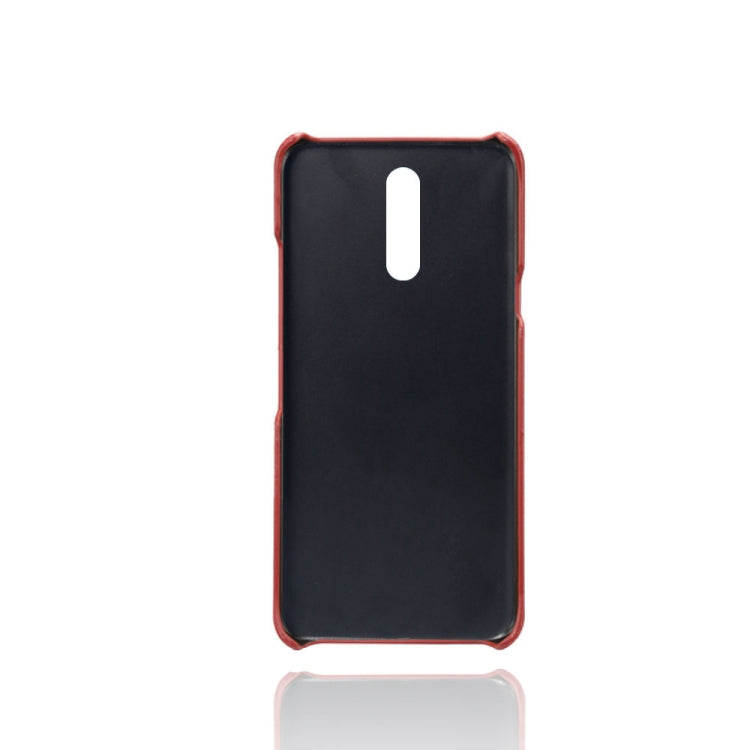 For LG K40 Calf Texture PC + PU Leather Back Cover Shockproof Case with Dual Card Slots