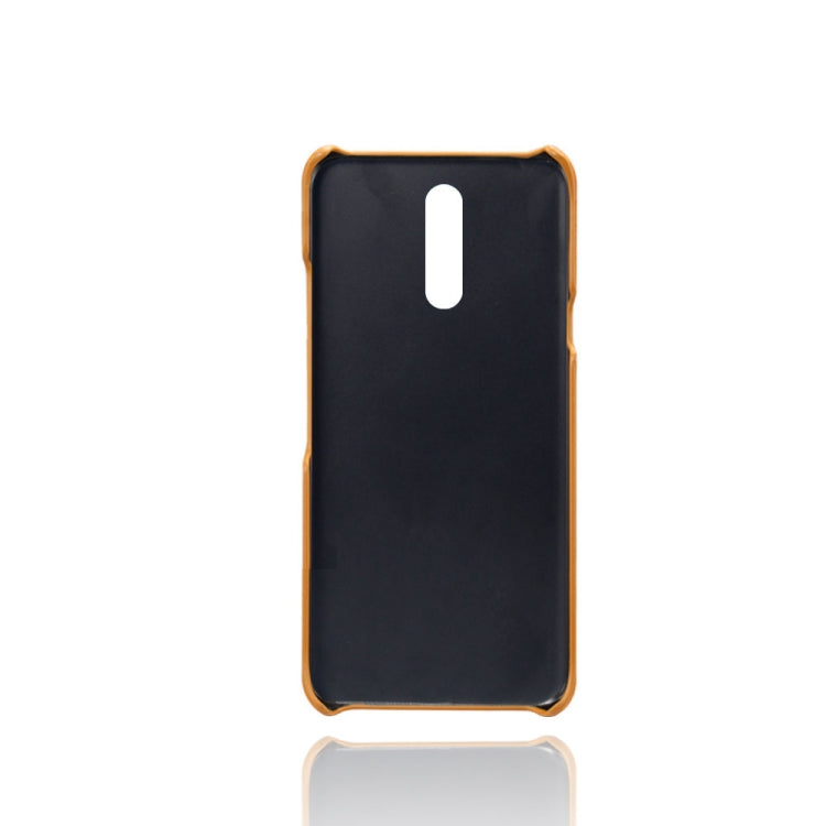 For LG K40 Calf Texture PC + PU Leather Back Cover Shockproof Case with Dual Card Slots
