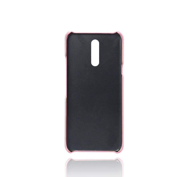 For LG K40 Calf Texture PC + PU Leather Back Cover Shockproof Case with Dual Card Slots