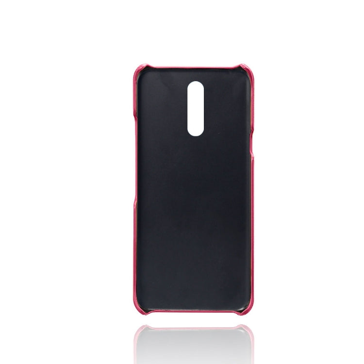 For LG K40 Calf Texture PC + PU Leather Back Cover Shockproof Case with Dual Card Slots
