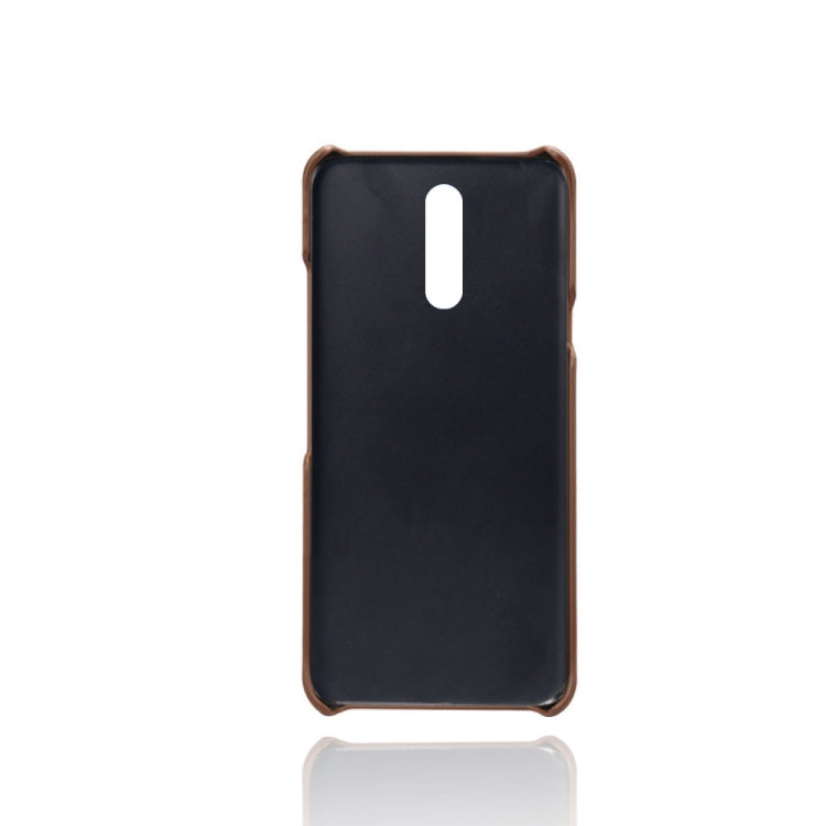For LG K40 Calf Texture PC + PU Leather Back Cover Shockproof Case with Dual Card Slots