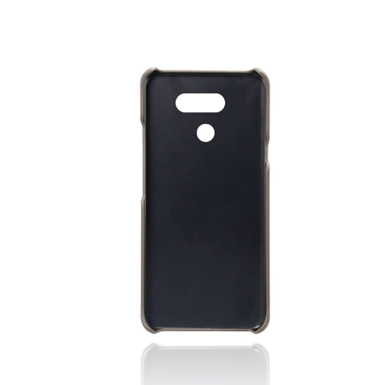 For LG K50 Calf Texture PC + PU Leather Back Cover Shockproof Case with Dual Card Slots