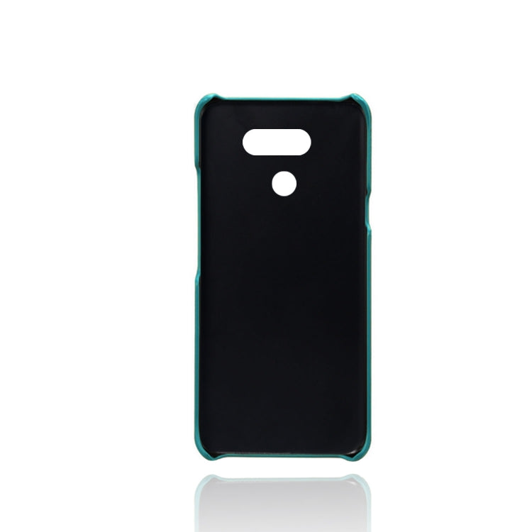 For LG K50 Calf Texture PC + PU Leather Back Cover Shockproof Case with Dual Card Slots