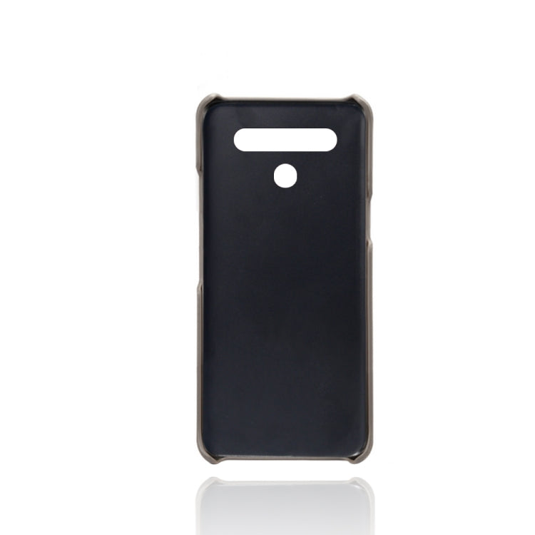 For LG K51S Calf Texture PC + PU Leather Back Cover Shockproof Case with Dual Card Slots