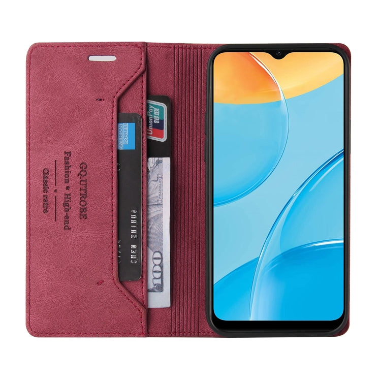 For OPPO A15s / A15 Skin Feel Anti-theft Brush Horizontal Flip Leather Case with Holder & Card Slots & Wallet