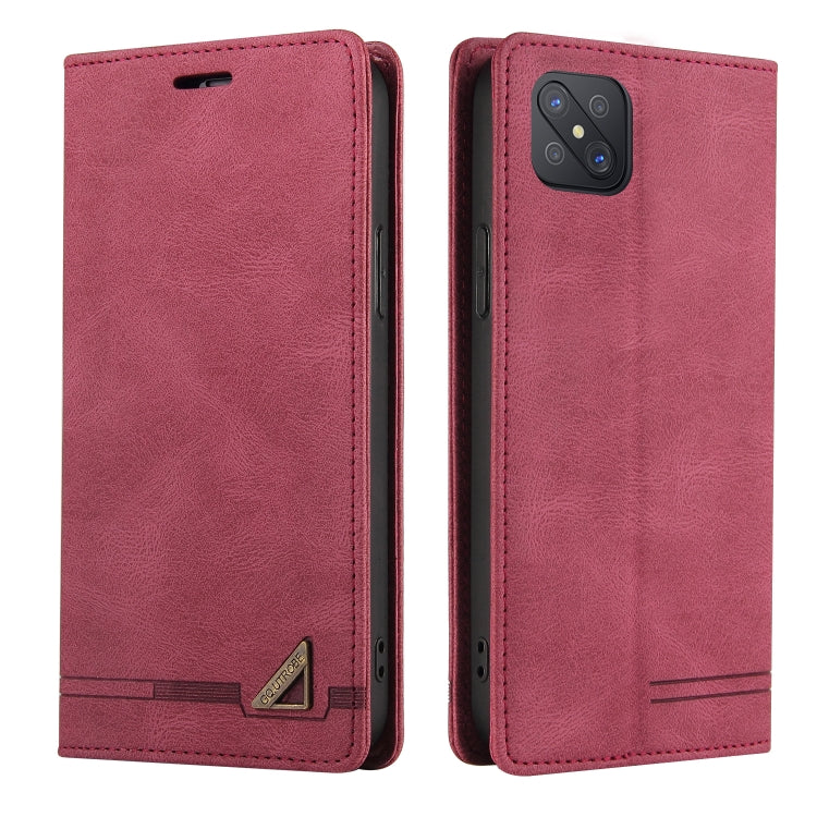 For OPPO A92S Skin Feel Anti-theft Brush Horizontal Flip Leather Case with Holder & Card Slots & Wallet