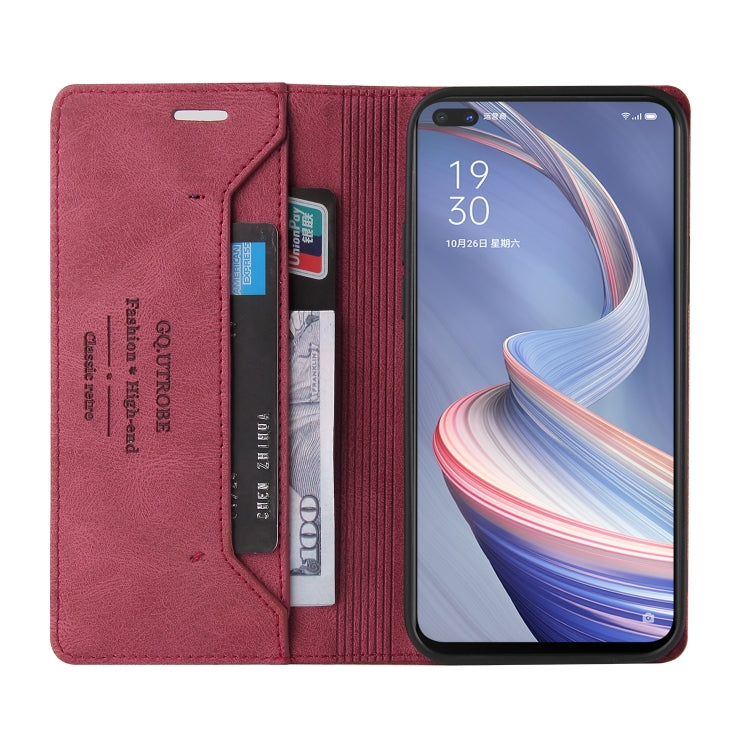 For OPPO A92S Skin Feel Anti-theft Brush Horizontal Flip Leather Case with Holder & Card Slots & Wallet