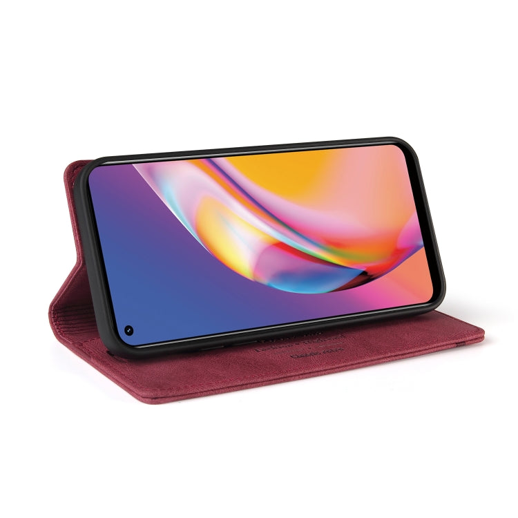 For OPPO A94 Skin Feel Anti-theft Brush Horizontal Flip Leather Case with Holder & Card Slots & Wallet