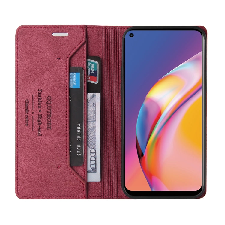 For OPPO A94 Skin Feel Anti-theft Brush Horizontal Flip Leather Case with Holder & Card Slots & Wallet