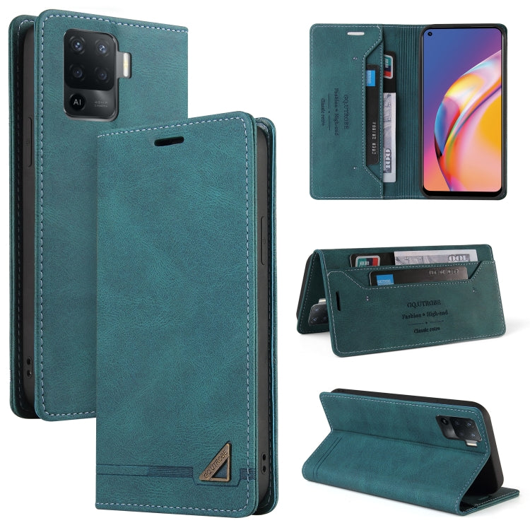 For OPPO A94 Skin Feel Anti-theft Brush Horizontal Flip Leather Case with Holder & Card Slots & Wallet