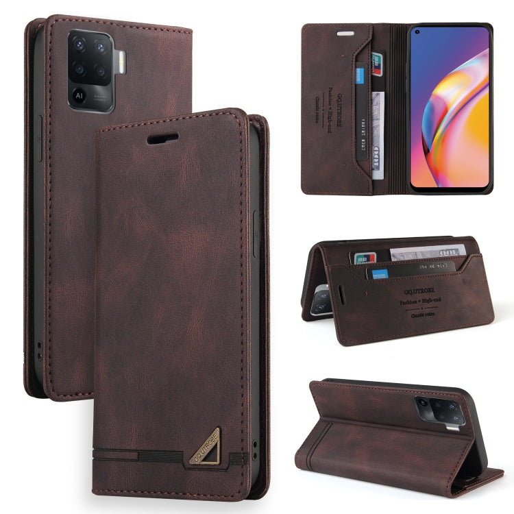For OPPO A94 Skin Feel Anti-theft Brush Horizontal Flip Leather Case with Holder & Card Slots & Wallet