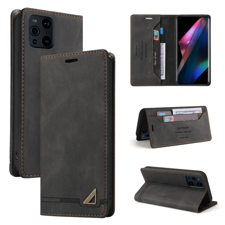 For OPPO Find X3 Pro Skin Feel Anti-theft Brush Horizontal Flip Leather Case with Holder & Card Slots & Wallet