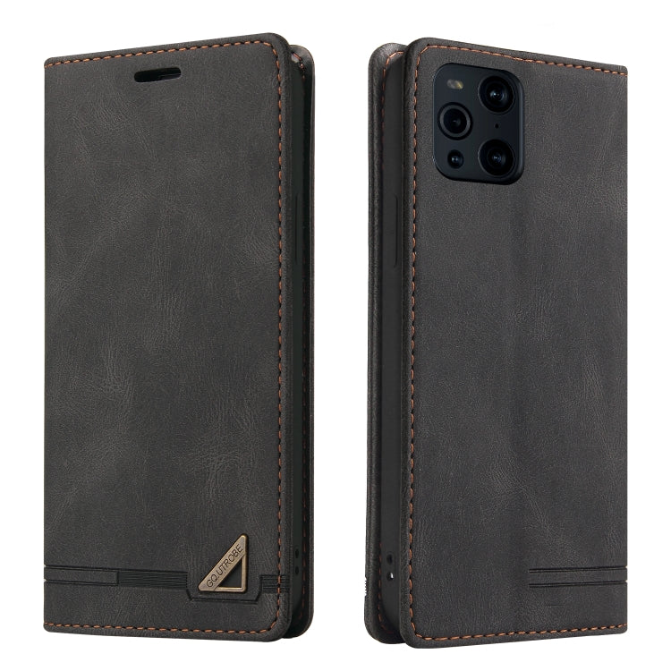 For OPPO Find X3 Pro Skin Feel Anti-theft Brush Horizontal Flip Leather Case with Holder & Card Slots & Wallet